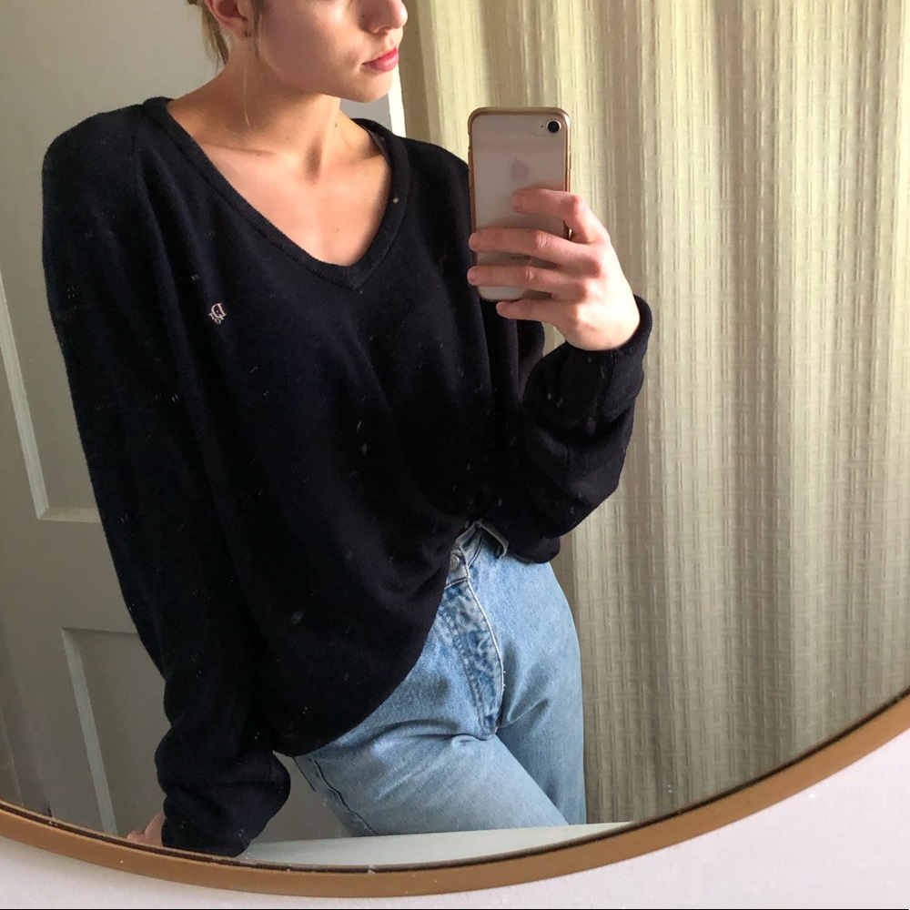 Vintage 90’s Christian Dior men’s black sweater